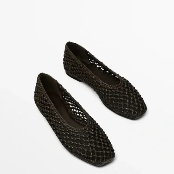 Massimo Dutti  Women's Woven Flats 38 - Picture 2 of 6